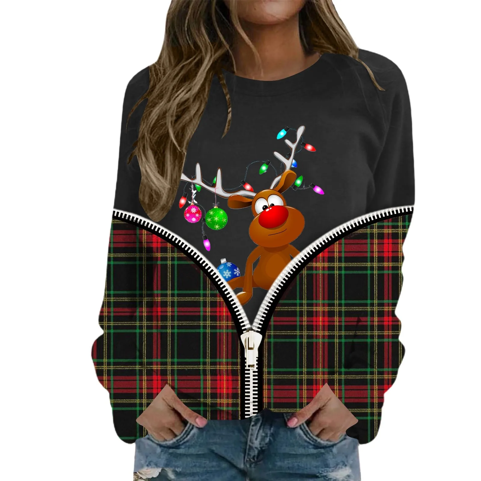 Ladies Hoodless Sweatshirt Print Fleece O Neck Long Sleeved Casual Hoodie For Christmas Ladies Hoodies Jackets
Ladies Hoodless Sweatshirt Print Fleece O Neck Long Sleeved Casual Hoodie For Christmas Ladies Hoodies Jackets