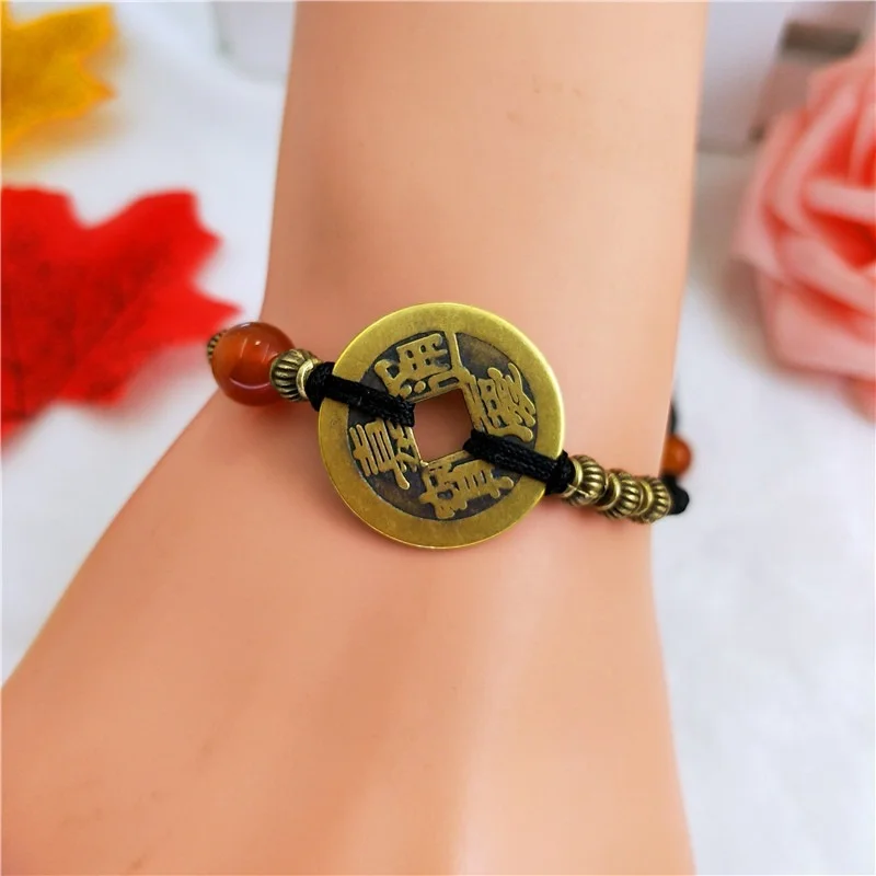 Handwoven Bracelet Zodiac Bronze Emperor Money Bracelet Red String Onyx Bead Couple Bracelets Jewelry Charms National
Handwoven Bracelet Zodiac Bronze Emperor Money Bracelet Red String Onyx Bead Couple Bracelets Jewelry Charms National
