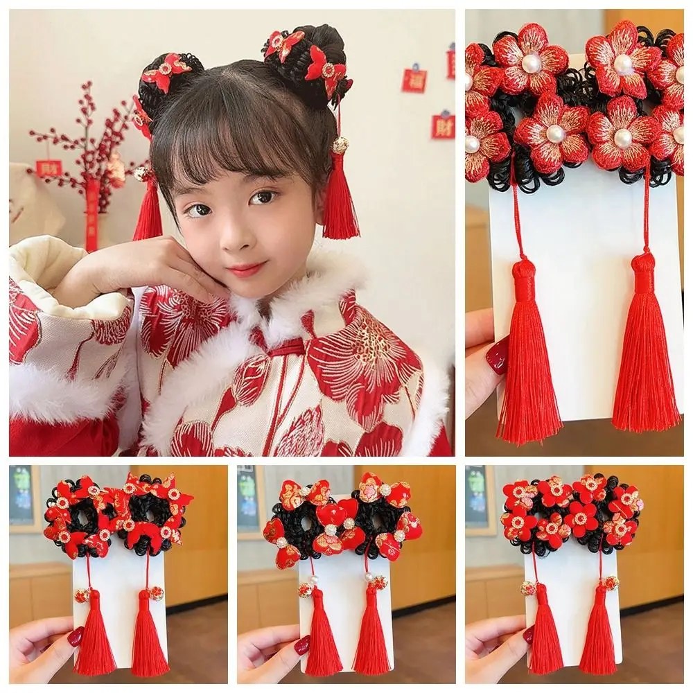 Tassel Bow Wig Braid Hair Rope Flower Red Chinese New Year Headwear Girl Hair Accessories Cloth Ancient Style Scrunchines
Tassel Bow Wig Braid Hair Rope Flower Red Chinese New Year Headwear Girl Hair Accessories Cloth Ancient Style Scrunchines