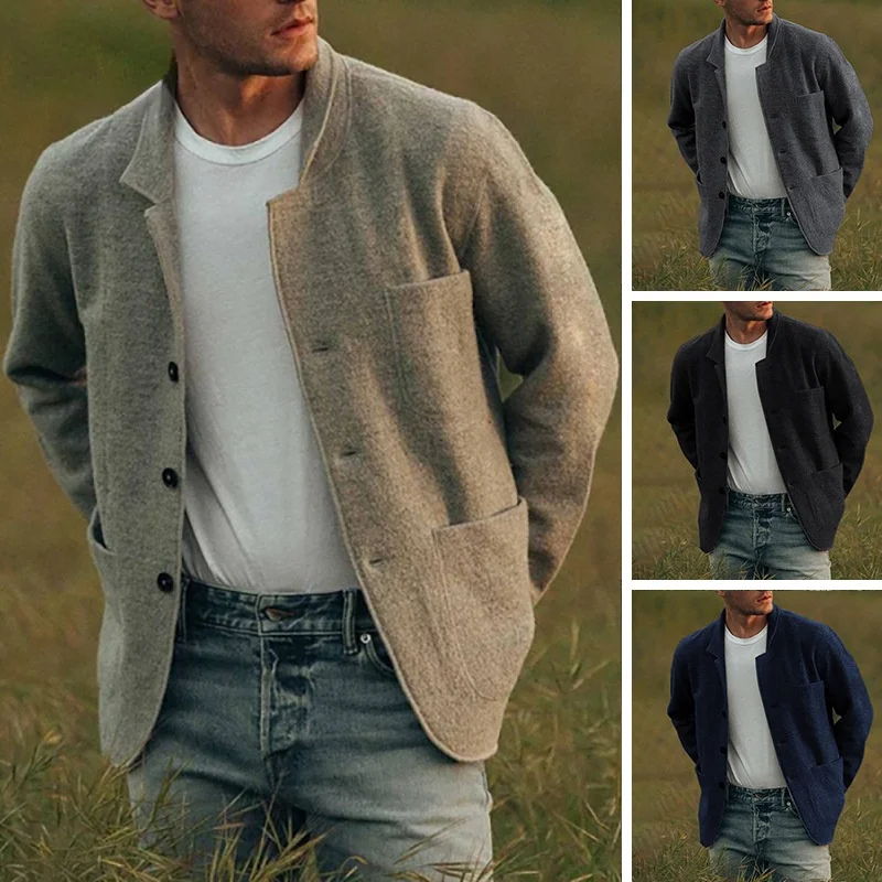 Men's Coat Long Sleeve Solid Color Single Breasted Fashion Jacket Casual Men's Coat Autumn Trend Men Clothing Plus Size Clothes
Men's Coat Long Sleeve Solid Color Single Breasted Fashion Jacket Casual Men's Coat Autumn Trend Men Clothing Plus Size Clothes