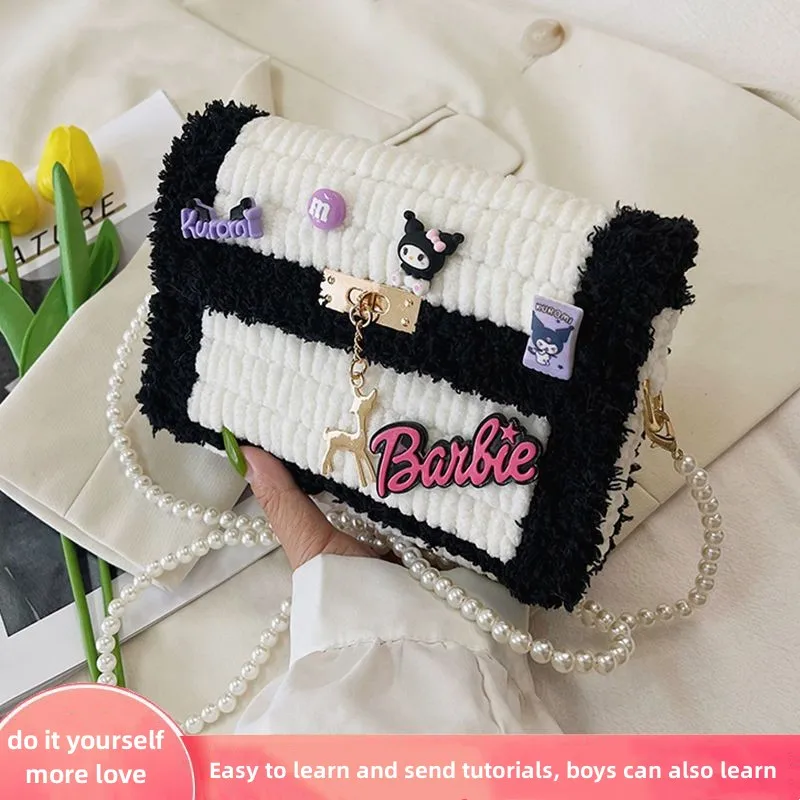 Sanriod Anime Hobby Kitty Cinnamoroll Kuromi Messenger Bag Hand-Woven Bag Homemade Material Bag Hand-Sewn Gift for Girlfriend
Sanriod Anime Hobby Kitty Cinnamoroll Kuromi Messenger Bag Hand-Woven Bag Homemade Material Bag Hand-Sewn Gift for Girlfriend