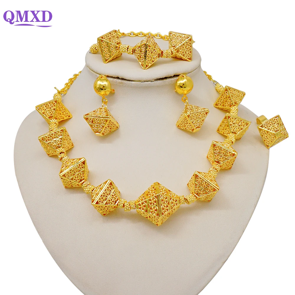 Fashion Dubai Gold Color Jewelry Sets Ethiopian Irregular Jewelry Set African India Wedding Necklace Earrings Bracelet Ring Sets
Fashion Dubai Gold Color Jewelry Sets Ethiopian Irregular Jewelry Set African India Wedding Necklace Earrings Bracelet Ring Sets