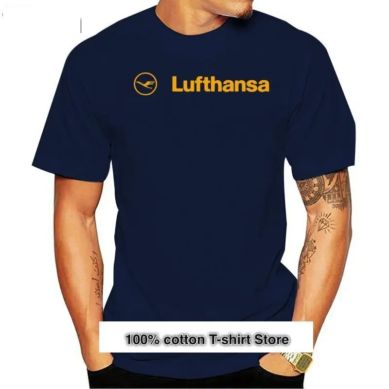 

Lufthansa Airlin-футболка для мужчин, хлопковая футболка, 100%