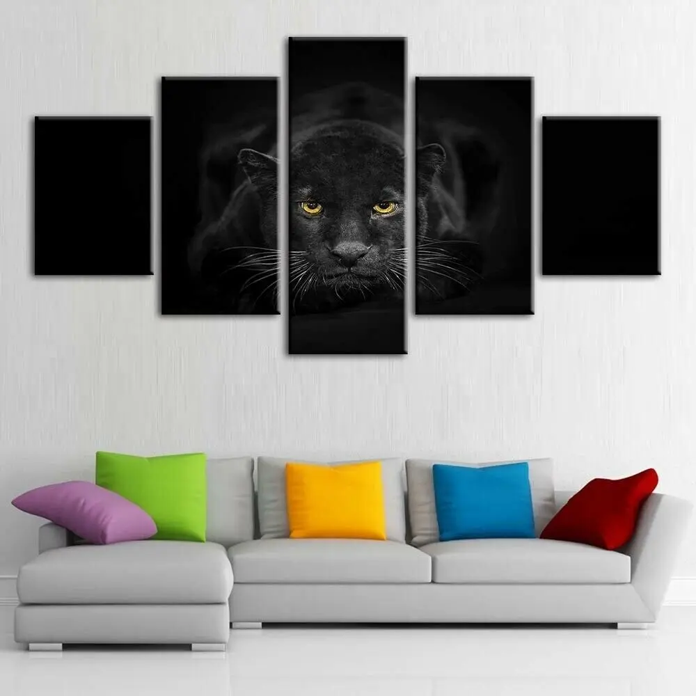 Black Panther Wild Animal Poster 5 Panel Canvas Print Wall Art Home Decor HD Print Pictures No Framed 5 Piece Room Decor
Black Panther Wild Animal Poster 5 Panel Canvas Print Wall Art Home Decor HD Print Pictures No Framed 5 Piece Room Decor