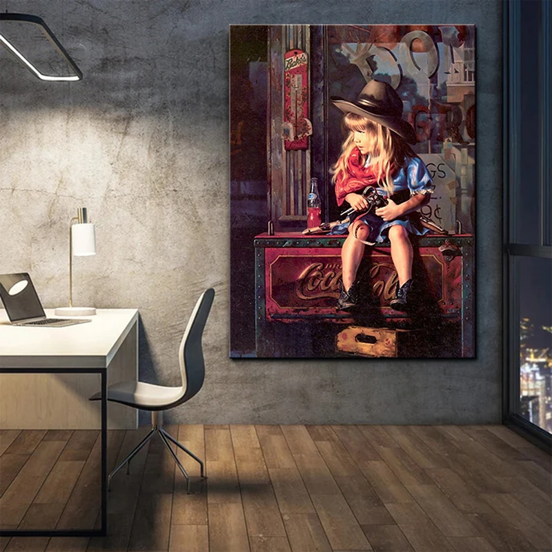 Cowboy Girl Wall Art Canvas Painting Character Pictures Vintage Posters and Prints Mural Art For Living Room Home Decoration
Cowboy Girl Wall Art Canvas Painting Character Pictures Vintage Posters and Prints Mural Art For Living Room Home Decoration