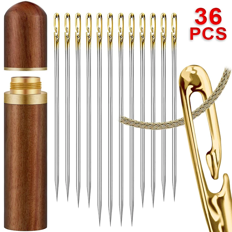 12/24/36Pcs Blind Sewing Needles Elderly Big Hole Stainless Steel Needle for Sewing Household DIY Jewerly Bead Threading Needles
12/24/36Pcs Blind Sewing Needles Elderly Big Hole Stainless Steel Needle for Sewing Household DIY Jewerly Bead Threading Needles