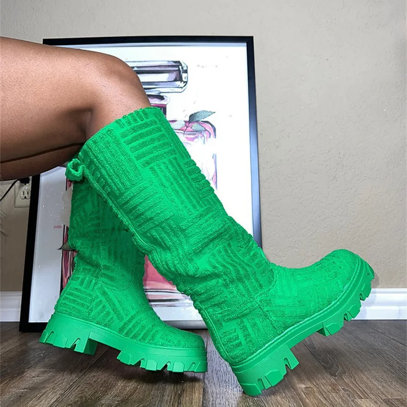 Brand Ladies Platform Green Boots Fashion Chunky Med Heels Knee High Boots Women Casual Party Shoes Woman Thigh High Boot
Brand Ladies Platform Green Boots Fashion Chunky Med Heels Knee High Boots Women Casual Party Shoes Woman Thigh High Boot