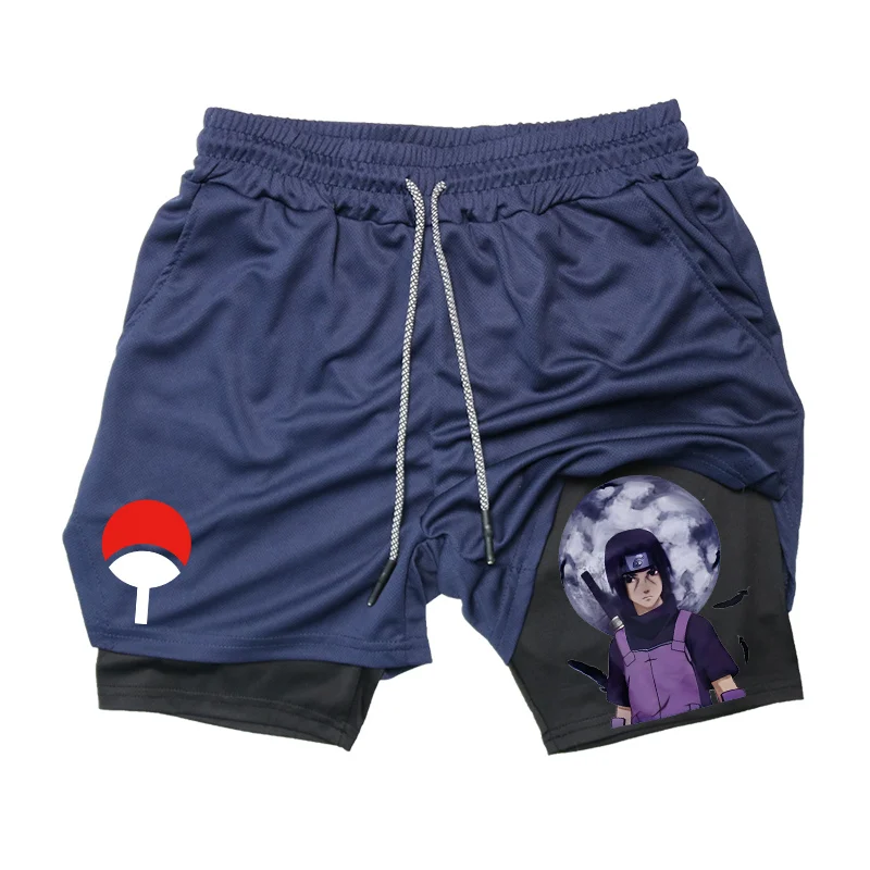 Anime NARUTO Mens 2 in 1Gymnastics Fitness Quickdrying Summer Shorts Stretch Double Layer Casual Breathable Shorts Uchiha Sasuke
Anime NARUTO Mens 2 in 1Gymnastics Fitness Quickdrying Summer Shorts Stretch Double Layer Casual Breathable Shorts Uchiha Sasuke