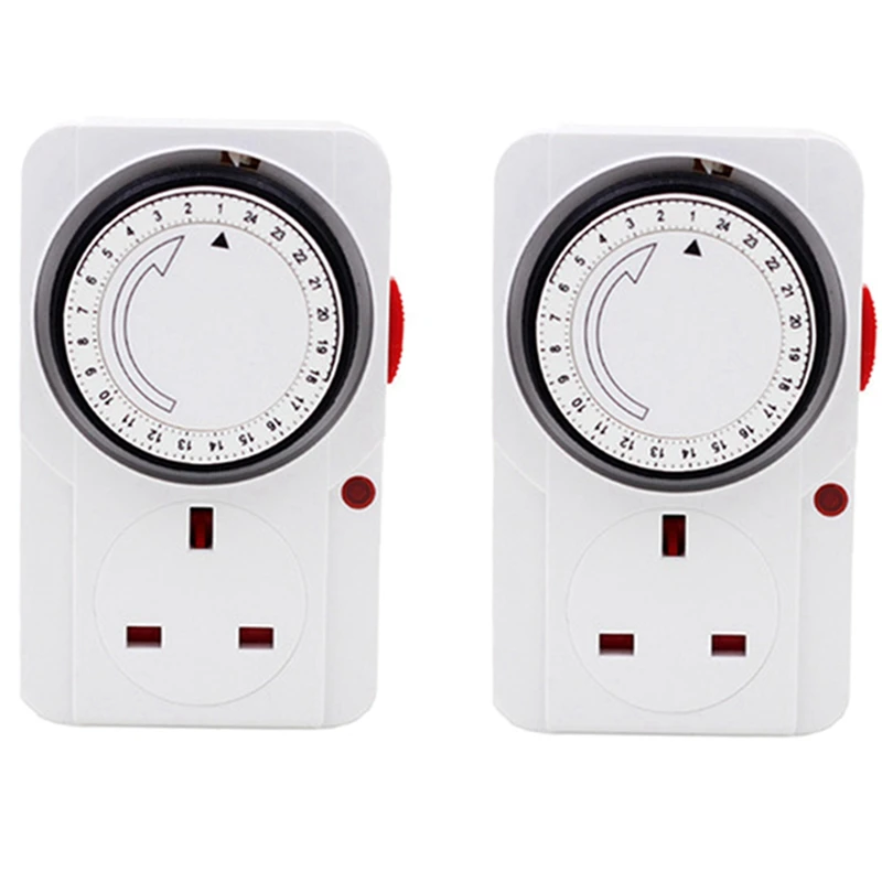 2X 24-Hour Segmented Timer Switch-Energy-Saving Plug Timer Socket Kit-With Time Controller 3-Pin Plug UK Plug
2X 24-Hour Segmented Timer Switch-Energy-Saving Plug Timer Socket Kit-With Time Controller 3-Pin Plug UK Plug