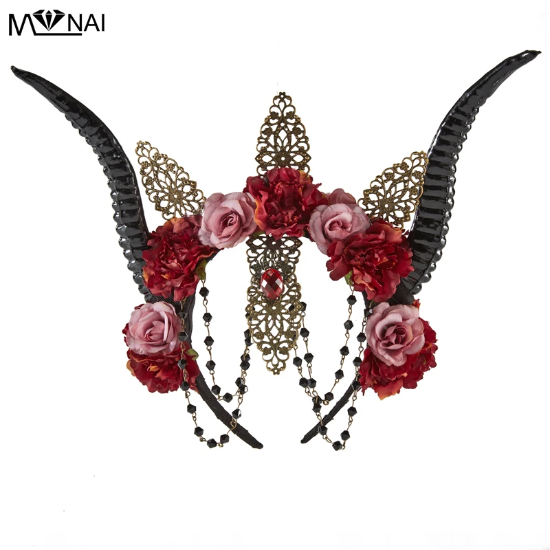 Lolita Anime Horn Headband Sheep Horns Halloween Cosplay Headdress Flowers Retro Gothic Crowns Gothic
Lolita Anime Horn Headband Sheep Horns Halloween Cosplay Headdress Flowers Retro Gothic Crowns Gothic