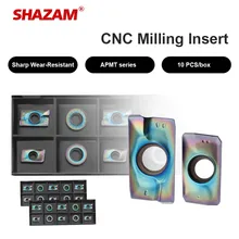 SHAZAM APMT1604PDER-XM/1135 R6 R5 Hard Alloy Circular Milling Cutter Particles Colorful coating Quenched Steel Milling Insert