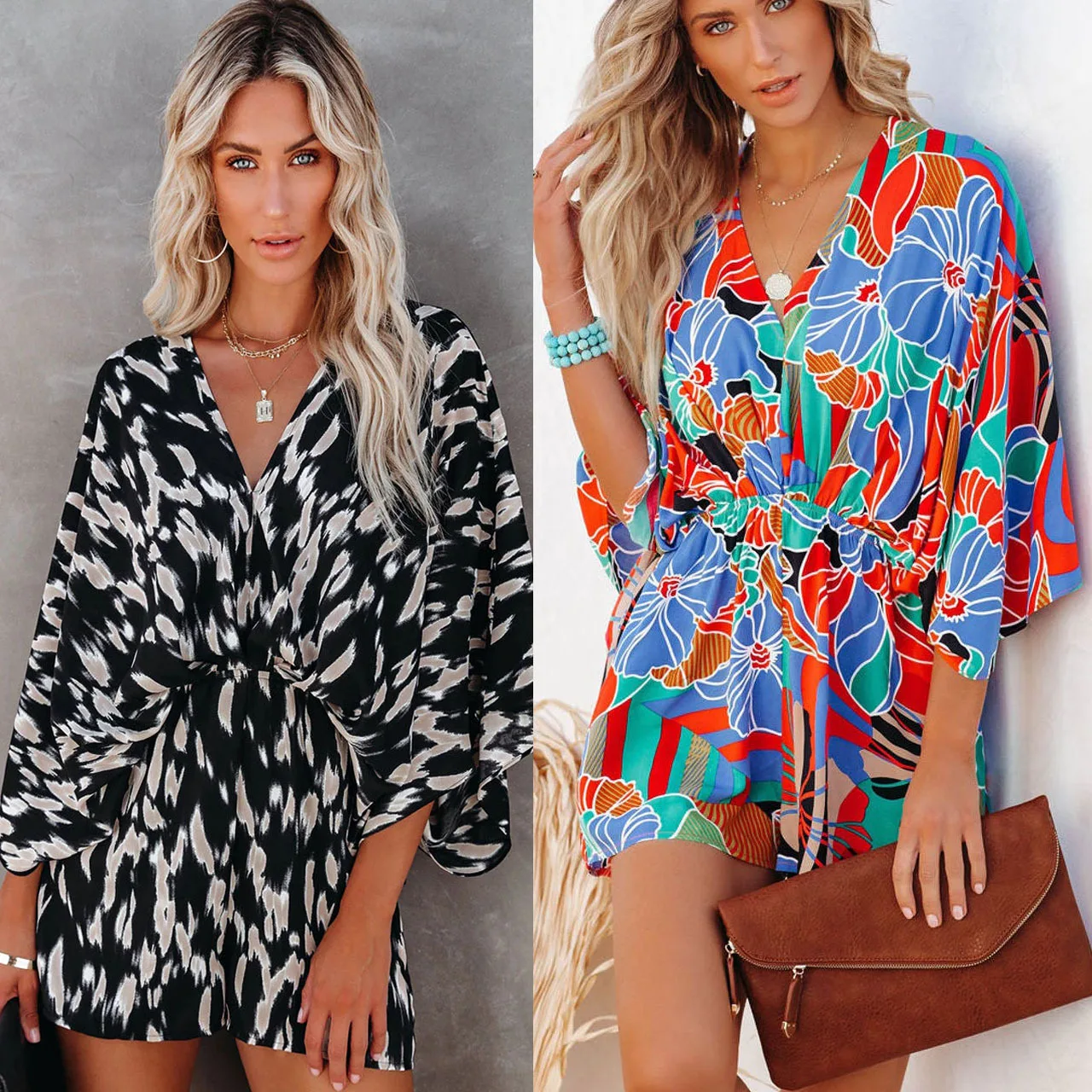 2022 Europe And The United States Spring And Summer New Sexy V-Neck Dolman Sleeve Casual Loose Lace Jumpsuit
2022 Europe And The United States Spring And Summer New Sexy V-Neck Dolman Sleeve Casual Loose Lace Jumpsuit