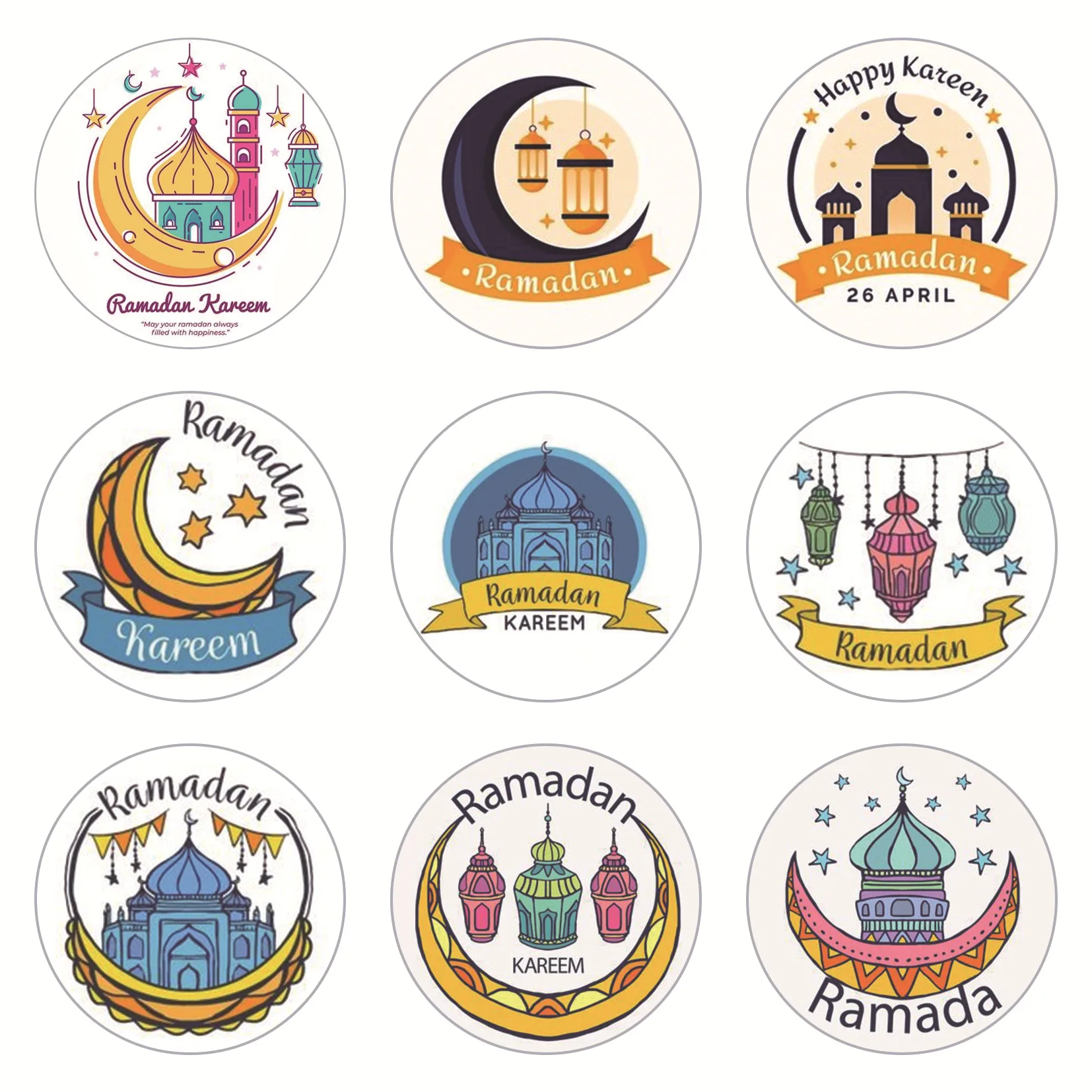 180pcs Eid Mubarak Stickers Ramadan Mubarak Decoration Islam Muslim Festival Favor Gifts Label Seal Celebration Party Supplies
180pcs Eid Mubarak Stickers Ramadan Mubarak Decoration Islam Muslim Festival Favor Gifts Label Seal Celebration Party Supplies