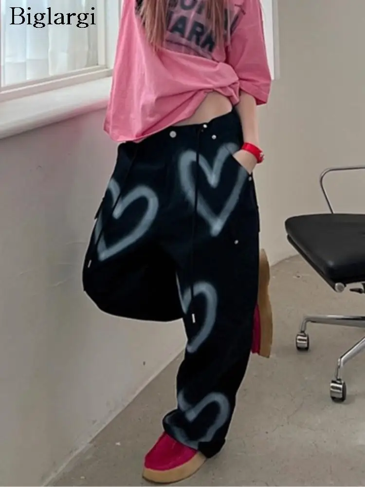 Long Jeans Pants Women Graffiti Print Loose Ladies Jeans Trousers Fashion Casual Wide Leg Woman Jeans Pants 2023
Long Jeans Pants Women Graffiti Print Loose Ladies Jeans Trousers Fashion Casual Wide Leg Woman Jeans Pants 2023