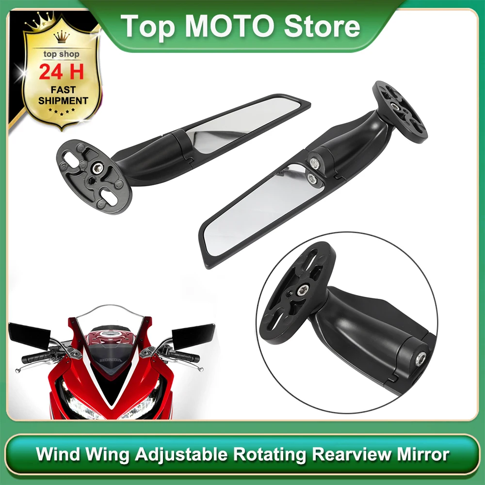 Motorcycle Mirror Modified Wind Wing Adjustable Rotating Rearview Mirror Moto Accessories for YAMAHA YZF R6 R1 R25 R3 R125 R15
Motorcycle Mirror Modified Wind Wing Adjustable Rotating Rearview Mirror Moto Accessories for YAMAHA YZF R6 R1 R25 R3 R125 R15