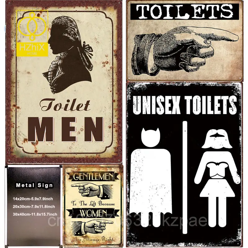Decor Toilet Metal Tin Sign Plaque Vintage Bathroom Plate Bar Club Restroom Hotel Retro Iron Painting Door Wall Decor Sticker 
Decor Toilet Metal Tin Sign Plaque Vintage Bathroom Plate Bar Club Restroom Hotel Retro Iron Painting Door Wall Decor Sticker