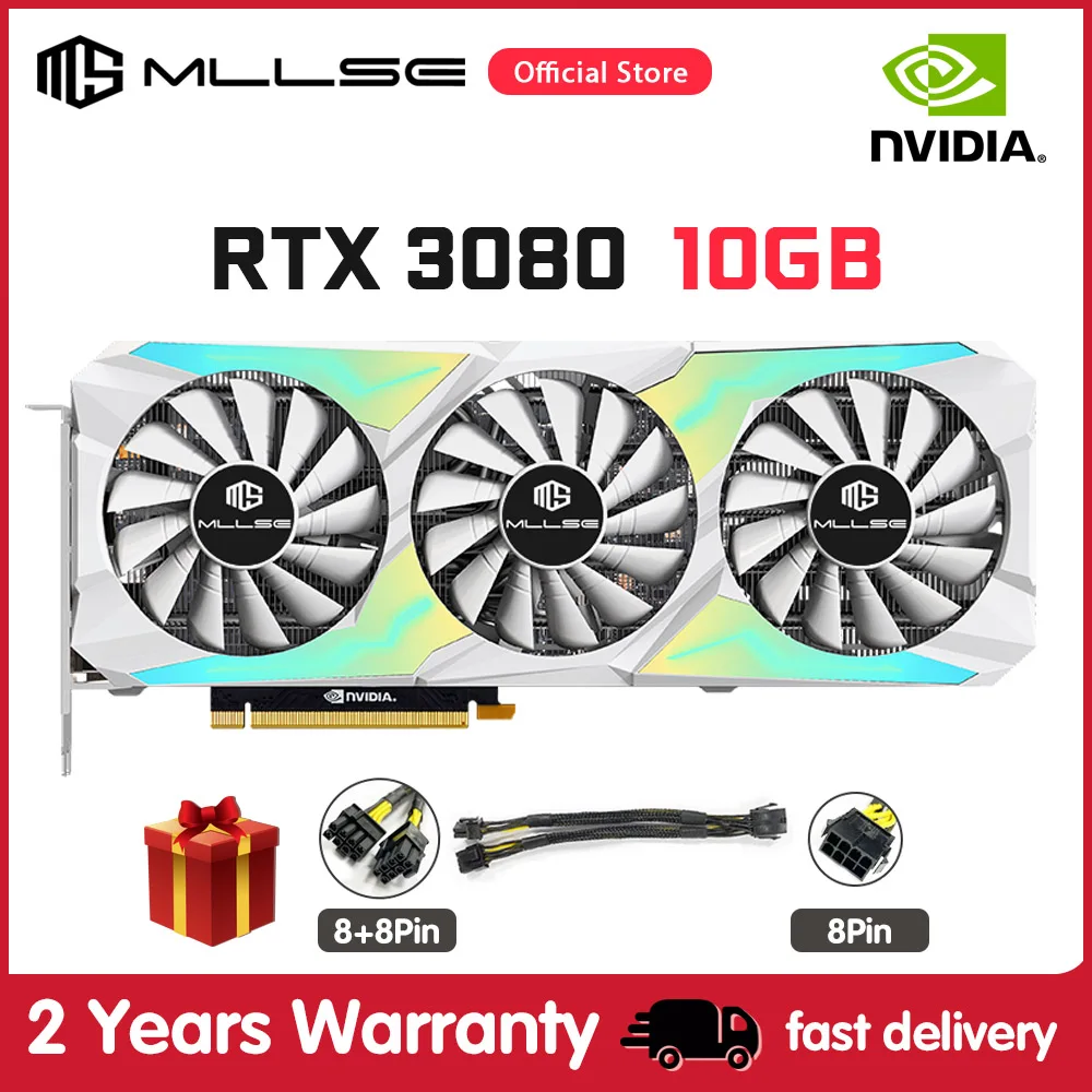 

MLLSE RTX 3080 10GB NVIDIA Game NVIDIA GPU 8Pin+8Pin GDDR6X 320bit HDMI*1 DP*3 PCI-E 4.0 x16 rtx3080 10gb Graphics Card