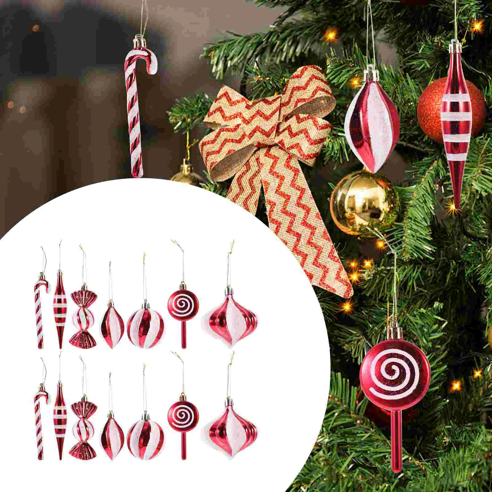 14 Pcs Christmas Tree Pendant Decorations Hanging Ornaments Decorate Party Xmas DIY Pendants Plastic Props
14 Pcs Christmas Tree Pendant Decorations Hanging Ornaments Decorate Party Xmas DIY Pendants Plastic Props