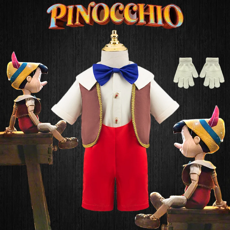 New Kids Puppet Pinocchio Costume Halloween Cosplay Baby Boy's Occasion Overalls + Vest + Shirt Stage Show Party Clothing Set
New Kids Puppet Pinocchio Costume Halloween Cosplay Baby Boy's Occasion Overalls + Vest + Shirt Stage Show Party Clothing Set