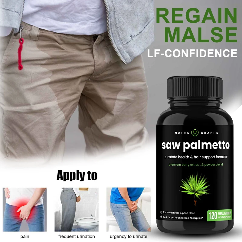 Supplements Containing Saw Palmetto Berry Powder Extract-Supports Healthy Urination Frequency, DHT Blocker&Hair Loss Prevention
Supplements Containing Saw Palmetto Berry Powder Extract-Supports Healthy Urination Frequency, DHT Blocker&Hair Loss Prevention