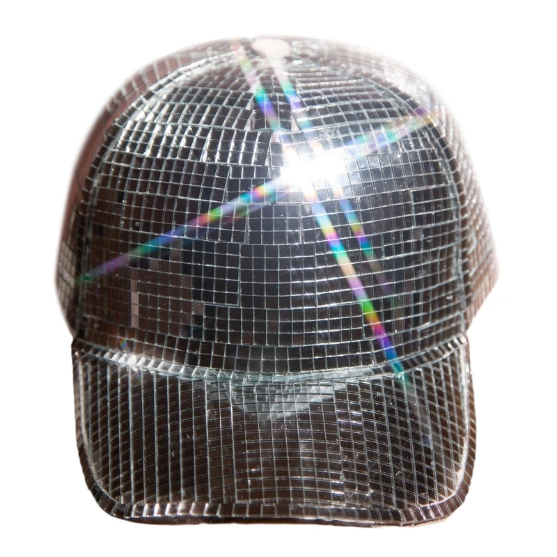 

Зеркальная шляпа для дискотеки для взрослых, блестящая шляпа-ведро для девичника, Женский костюм для музыкального фестиваля, карнавала, шоу, шляпы с блестками