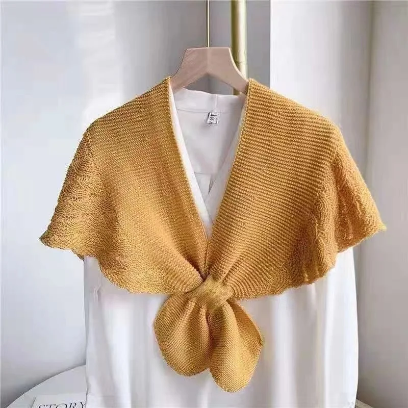 Multicolor Crow's Feet Small Shawl To Protect The Cervical Spine Knitted Shawl Scarf
Multicolor Crow's Feet Small Shawl To Protect The Cervical Spine Knitted Shawl Scarf