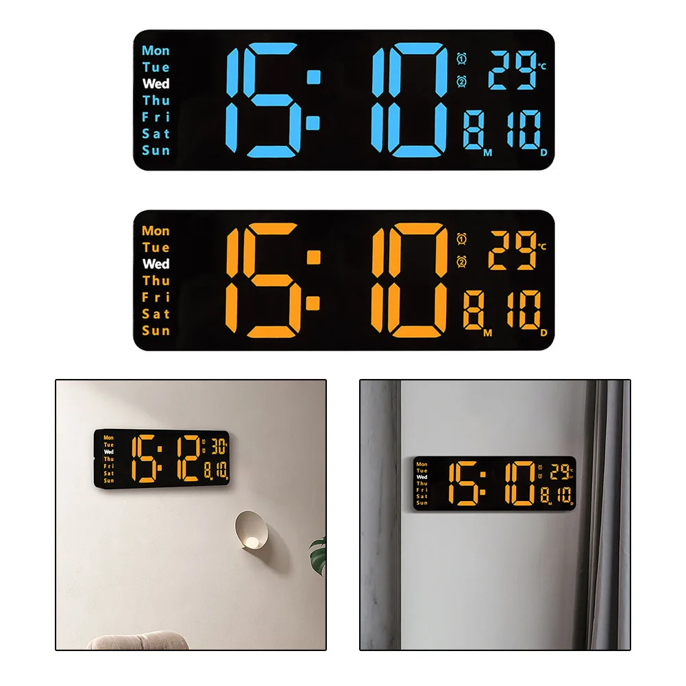 Big Digital LED Wall Alarm Clock With Calendar And Temperature Display For Bedroom Living Room Table Desktop Decoration
Big Digital LED Wall Alarm Clock With Calendar And Temperature Display For Bedroom Living Room Table Desktop Decoration