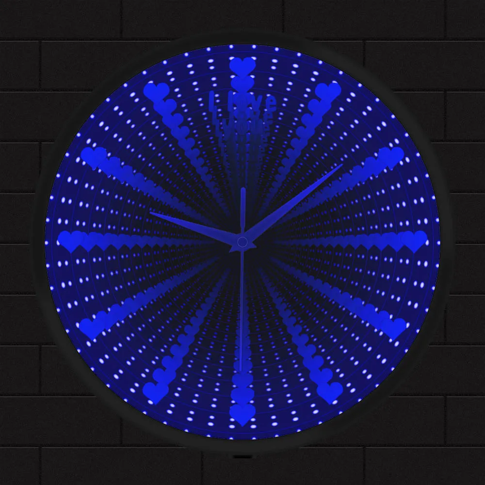 LOVE Hearts Mesmerizing Illusion LED Light Wall Clock Infinity Mirror Tunnel Lamp Housewarming Home Decor Clock Valentines Gift
LOVE Hearts Mesmerizing Illusion LED Light Wall Clock Infinity Mirror Tunnel Lamp Housewarming Home Decor Clock Valentines Gift