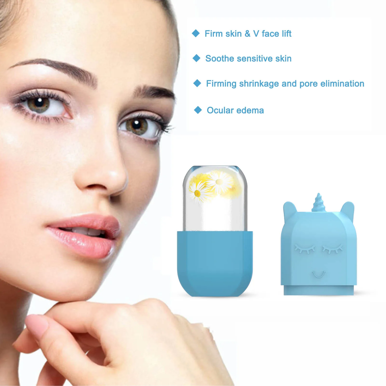 Beauty Ice Face Roller Silicone Ice Face Roller Tighten Skin Eye Puffiness Relief Facial Beauty Ice Rollers For Face Eye Neck 
Beauty Ice Face Roller Silicone Ice Face Roller Tighten Skin Eye Puffiness Relief Facial Beauty Ice Rollers For Face Eye Neck