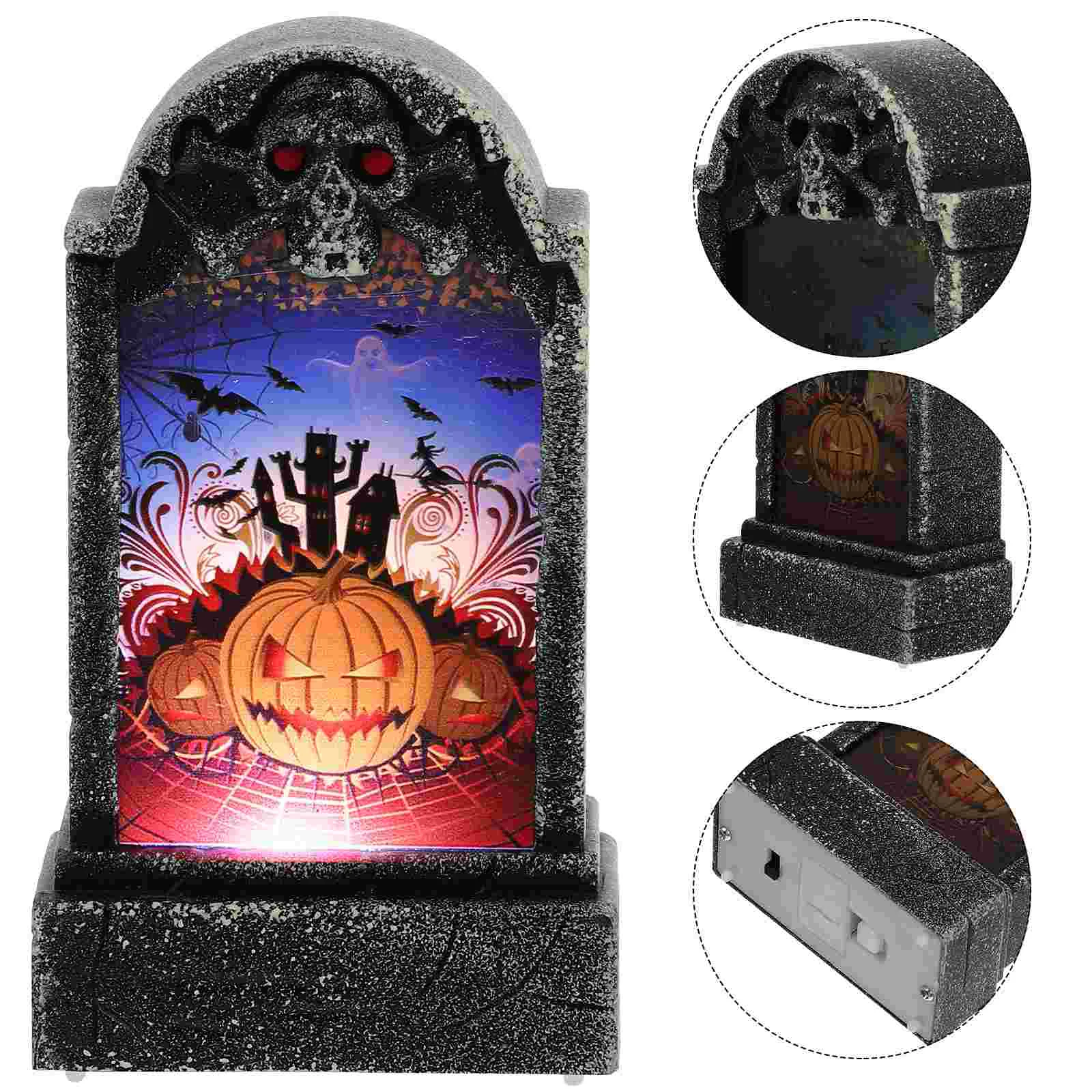 Decorate Halloween Tombstone Lights Night Projector Hanging Ghost Decorations Plastic Creative Design Lamp
Decorate Halloween Tombstone Lights Night Projector Hanging Ghost Decorations Plastic Creative Design Lamp