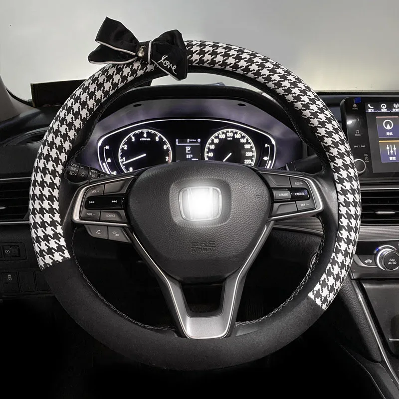 Cute Steering Cover with Bowknot for Women Car Interior Accessory Decorations Fashion Breathable Comfortable 38cm Diameter
Cute Steering Cover with Bowknot for Women Car Interior Accessory Decorations Fashion Breathable Comfortable 38cm Diameter