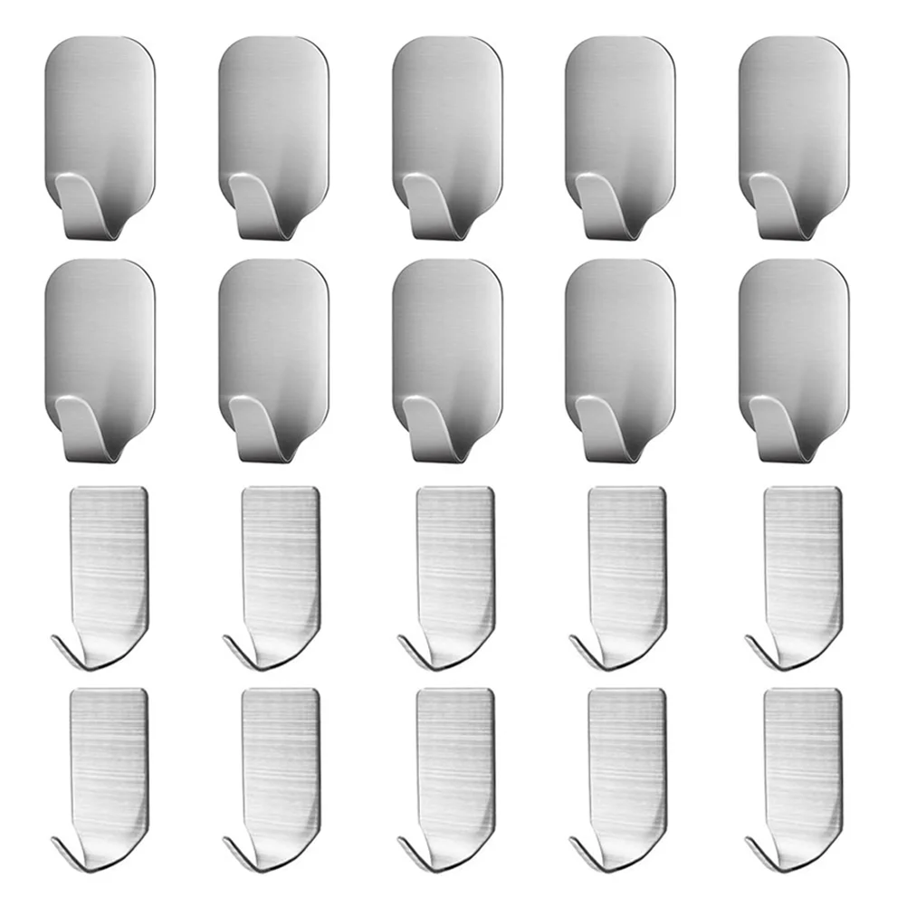 20pcs Reliable Adhesive Hooks Stainless Steel Sticky Hooks Wall-mounted Hooks
20pcs Reliable Adhesive Hooks Stainless Steel Sticky Hooks Wall-mounted Hooks