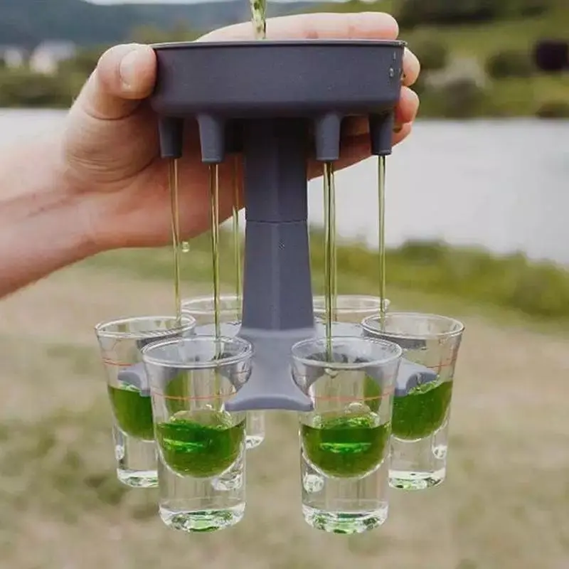 6 Shot Glass Dispenser Holder Carrier Caddy Liquor Dispenser Party Drinking Games Bar Cocktail Wine Beer Quick Filling Tool 
6 Shot Glass Dispenser Holder Carrier Caddy Liquor Dispenser Party Drinking Games Bar Cocktail Wine Beer Quick Filling Tool