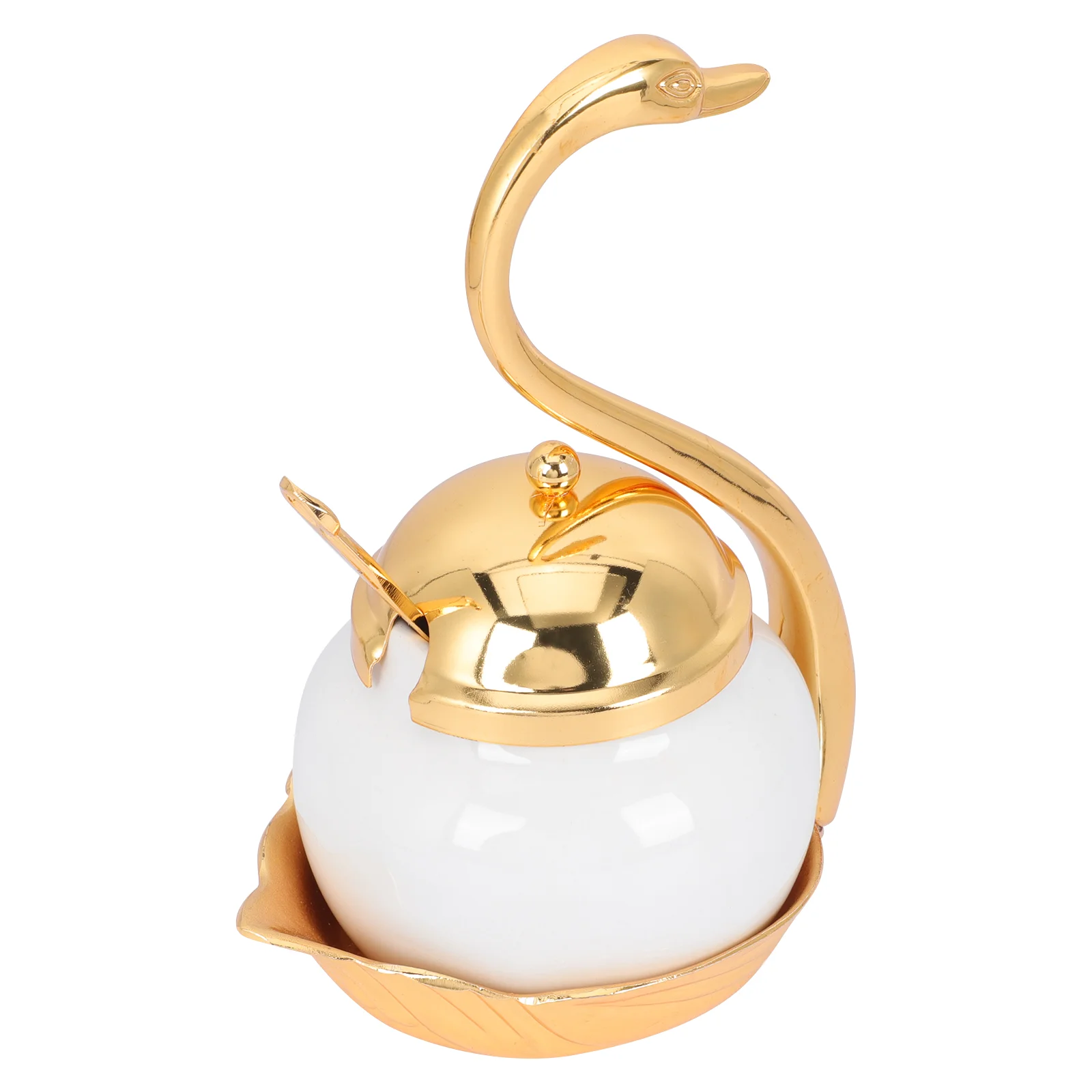 Glass Container Lid Swan Sugar Bowl Seasoning Kitchen Supply Tea Aluminum Alloy Storage Jar
Glass Container Lid Swan Sugar Bowl Seasoning Kitchen Supply Tea Aluminum Alloy Storage Jar