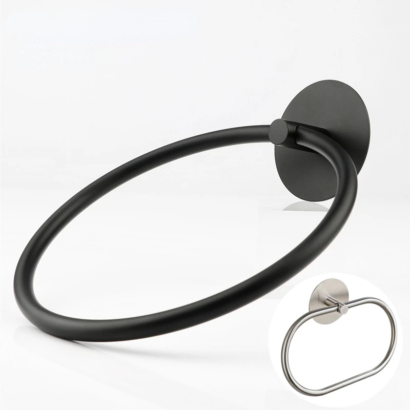 Non-perforated Stainless Steel Towel Ring, Oval Towel Rack, Bathroom Towel Holder
Non-perforated Stainless Steel Towel Ring, Oval Towel Rack, Bathroom Towel Holder