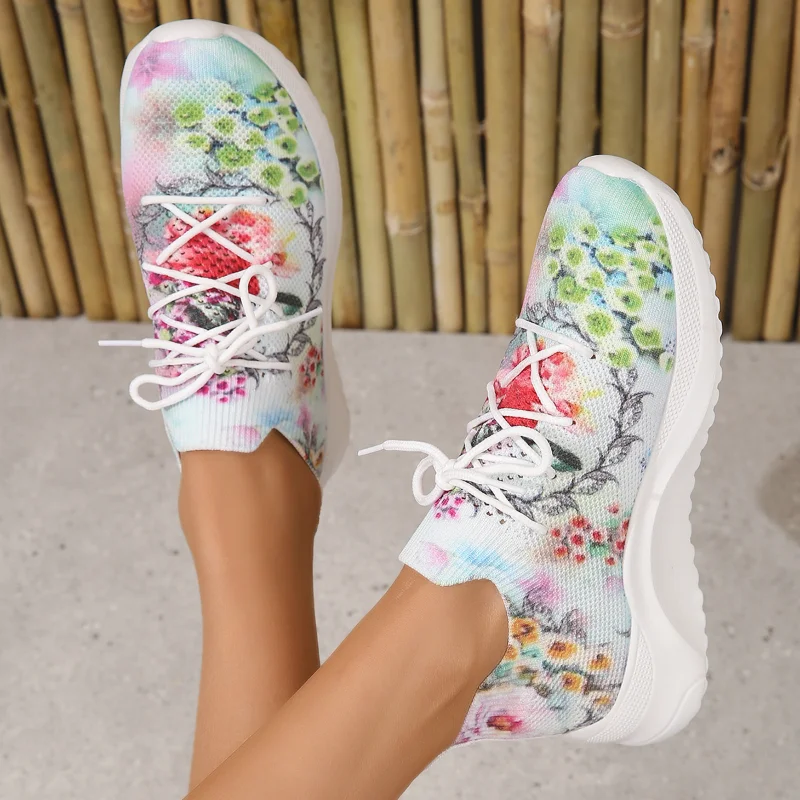 Sneakers Women Fashion Flower Print Lace-Up Casual Shoes for Women Outdoor Breathable Running Women's Vulcanized Shoes Plus Size
Sneakers Women Fashion Flower Print Lace-Up Casual Shoes for Women Outdoor Breathable Running Women's Vulcanized Shoes Plus Size