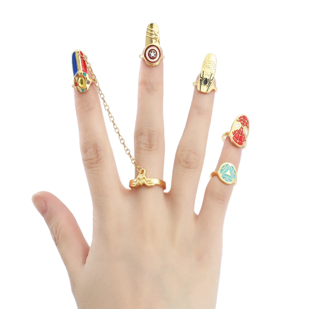 Scarlet Witch Ring Marvel Jewelry Disney Superhero Open Nail Anillo For Women Spiderman Wanda Vinger Anel Nail Cover Bague
Scarlet Witch Ring Marvel Jewelry Disney Superhero Open Nail Anillo For Women Spiderman Wanda Vinger Anel Nail Cover Bague