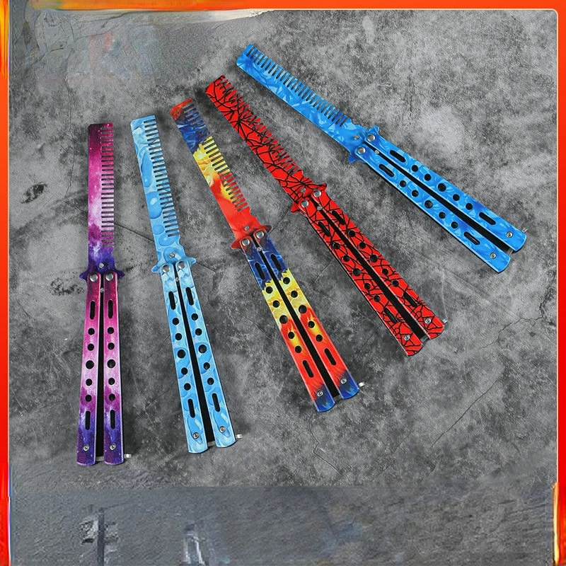 Hot Portable Practice Butterfly Knife Foldable Butterfly Knife Hair Comb Beauty Barber Tool Training Knives Outdoor Trainer Game
Hot Portable Practice Butterfly Knife Foldable Butterfly Knife Hair Comb Beauty Barber Tool Training Knives Outdoor Trainer Game