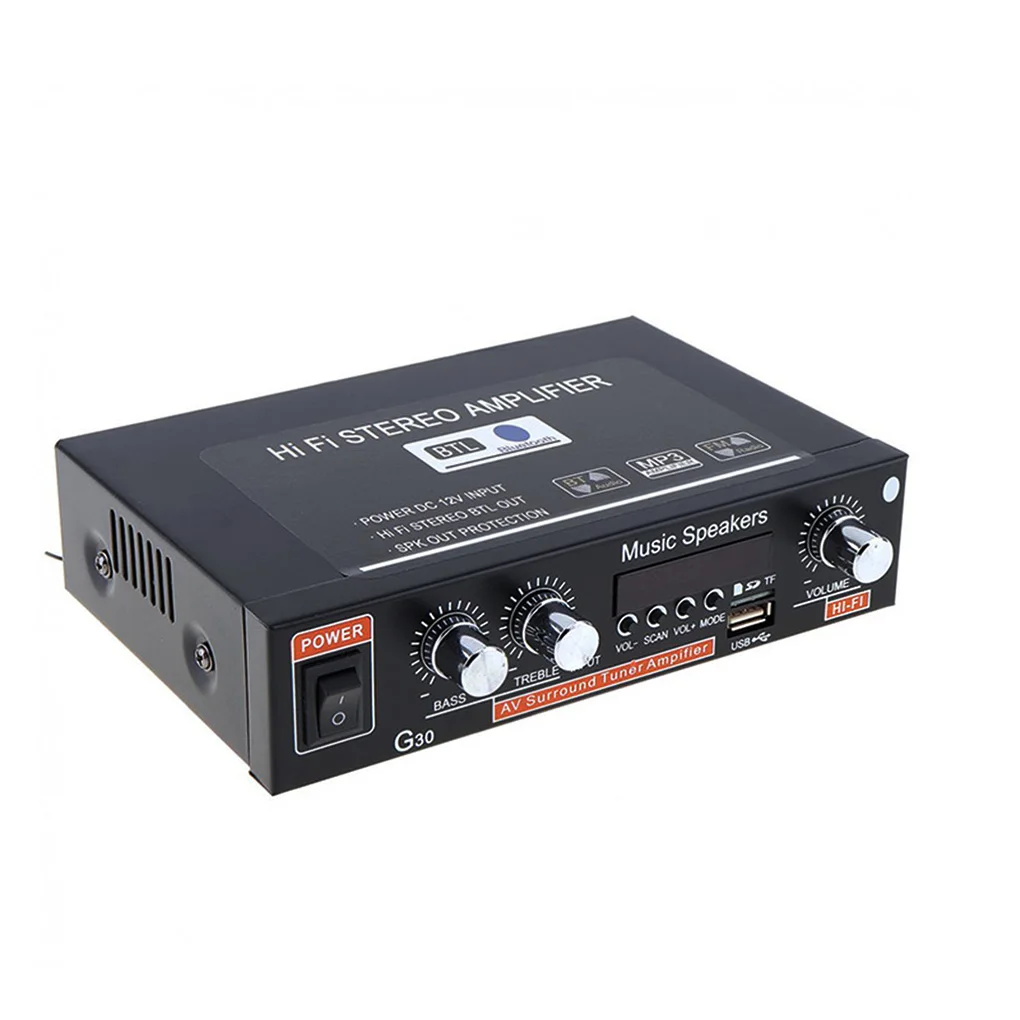 800W G30 Audio Amplifier Amplificador Digital Home Power Bluetooth Hifi Stereo Subwoofer Music Player With Remote Control EU/US
800W G30 Audio Amplifier Amplificador Digital Home Power Bluetooth Hifi Stereo Subwoofer Music Player With Remote Control EU/US