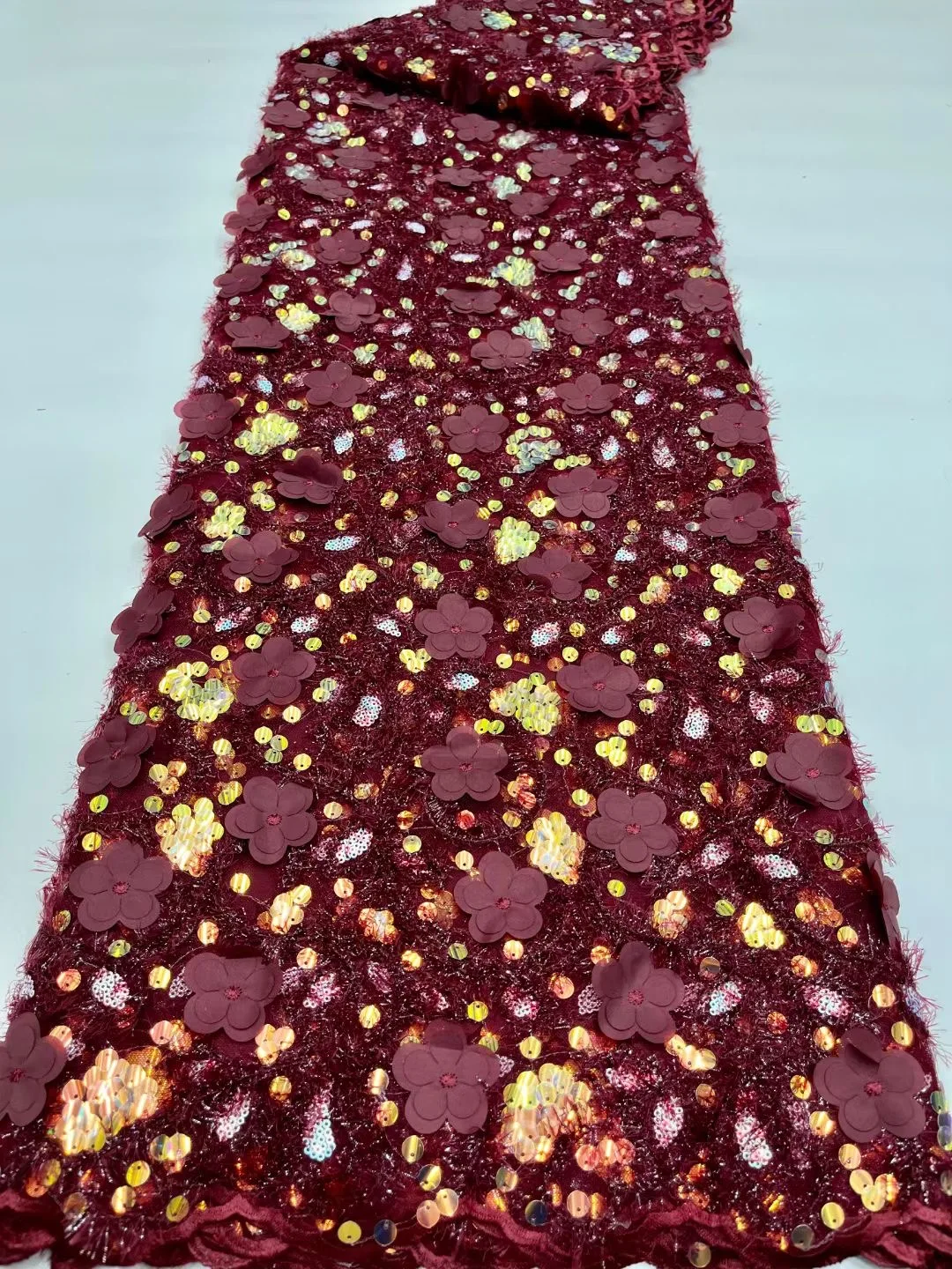 Hot Multicolor African Lace Fabric 2022 French Tulle Lace Fabric 3D Sequence Embroidery Nigerian Women Dress For Wedding Party
Hot Multicolor African Lace Fabric 2022 French Tulle Lace Fabric 3D Sequence Embroidery Nigerian Women Dress For Wedding Party