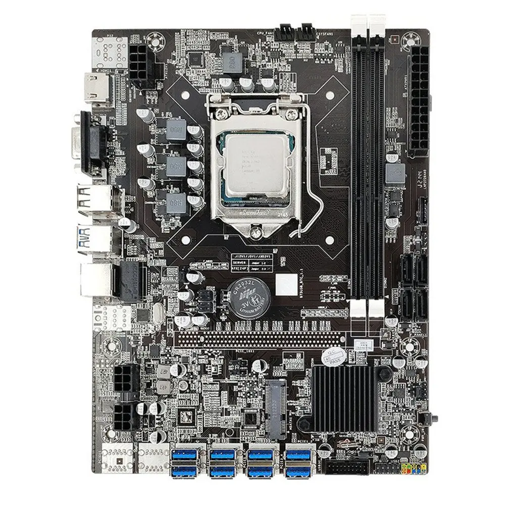 CPU Set Mining Mainboard CPU B75 BTC 8 USB To Pcie Graphics Slots Computer Mainboard HDMI-compatible VGA Interfaces
CPU Set Mining Mainboard CPU B75 BTC 8 USB To Pcie Graphics Slots Computer Mainboard HDMI-compatible VGA Interfaces