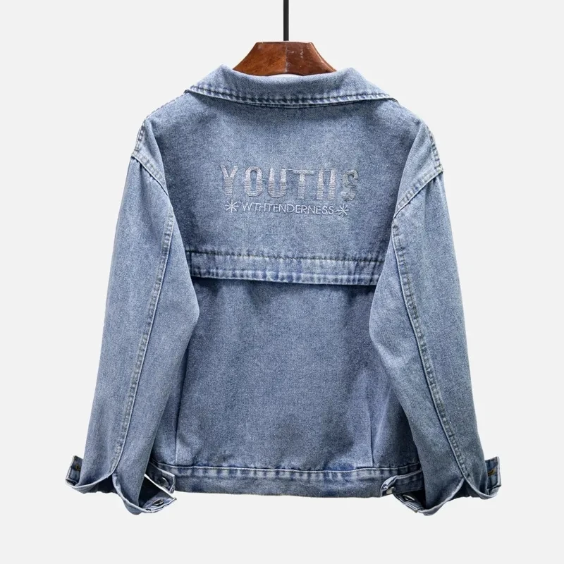 Denim Jacket Women's Korean loose 2022 Spring Autumn new Embroidered Letters Coat Short Black Jeans Jackets Outwear Casual Tops
Denim Jacket Women's Korean loose 2022 Spring Autumn new Embroidered Letters Coat Short Black Jeans Jackets Outwear Casual Tops