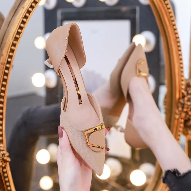 Women Shoes Spring New Wild Net Red Pointed High-heeled Shoes Thin Heel 5cm Student Sandals Professional Shoes
Women Shoes Spring New Wild Net Red Pointed High-heeled Shoes Thin Heel 5cm Student Sandals Professional Shoes