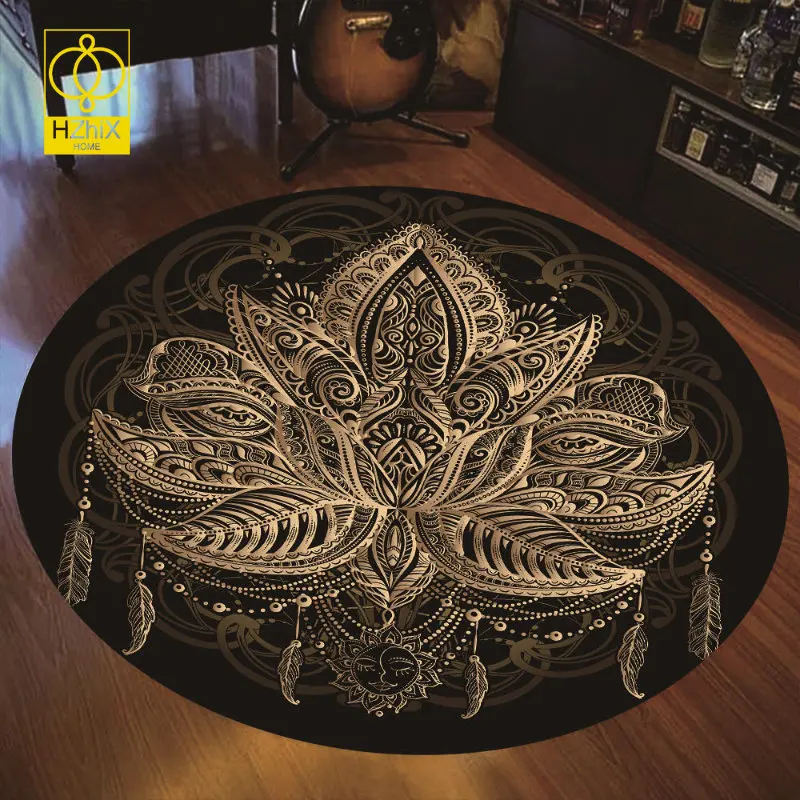Mandala Round Carpet Personality Moon Pattern Living Room Bedroom Bedside Non-slip Floor Mat Boho Home Decor Area Circle Rugs
Mandala Round Carpet Personality Moon Pattern Living Room Bedroom Bedside Non-slip Floor Mat Boho Home Decor Area Circle Rugs