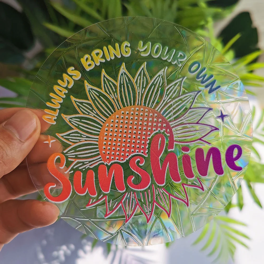 Sun Catcher Sunflower Shape Multi-style Wall Stickers PVC Rainbow Glass Window Mirror Sticker For Home Bedroom Car Decoration
Sun Catcher Sunflower Shape Multi-style Wall Stickers PVC Rainbow Glass Window Mirror Sticker For Home Bedroom Car Decoration