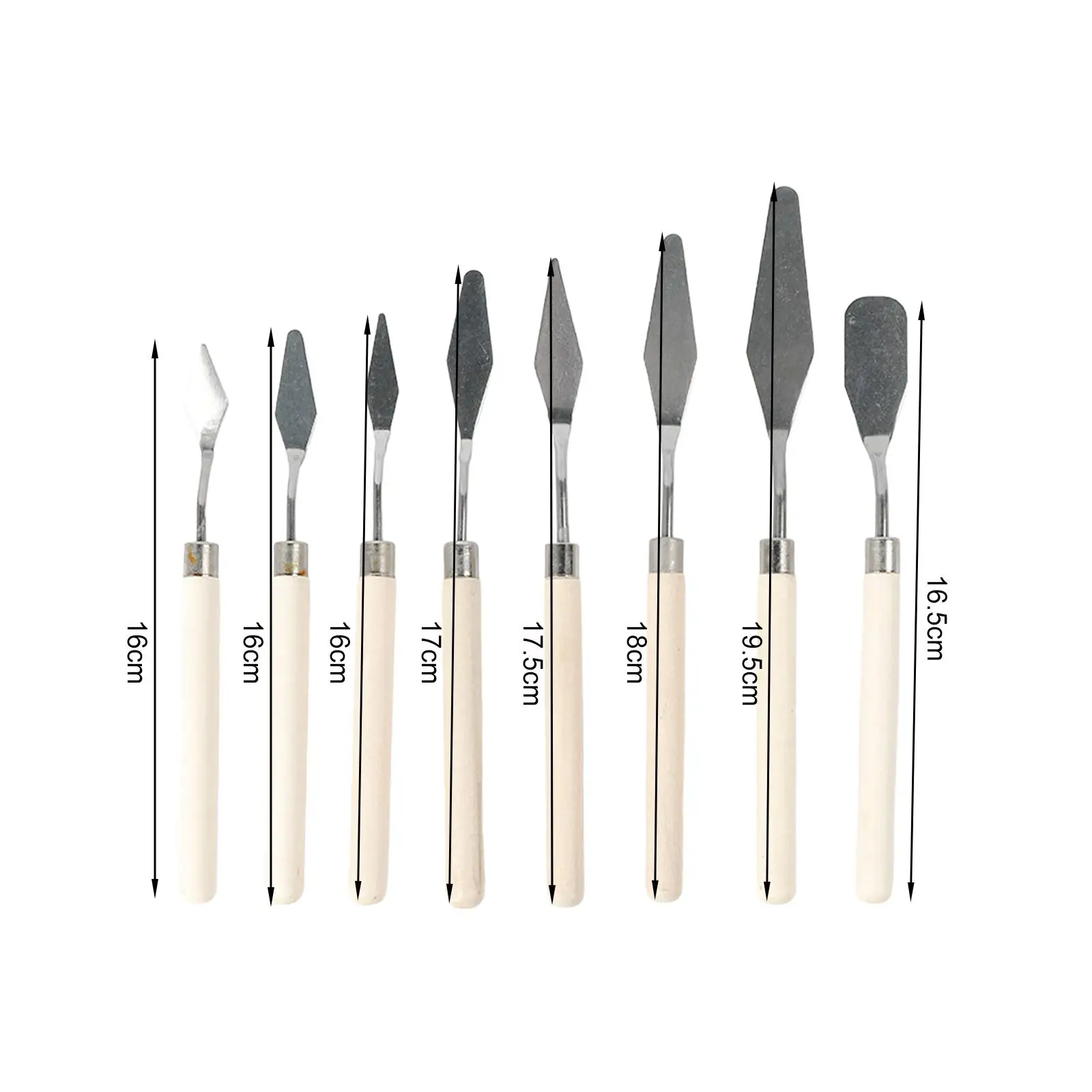 8Pcs Painting Knives Set Paint Knife Stainless Steel Palette Knife Metal Pallet Knife for Oil Canvas Watercolor Acrylic Paint
8Pcs Painting Knives Set Paint Knife Stainless Steel Palette Knife Metal Pallet Knife for Oil Canvas Watercolor Acrylic Paint
