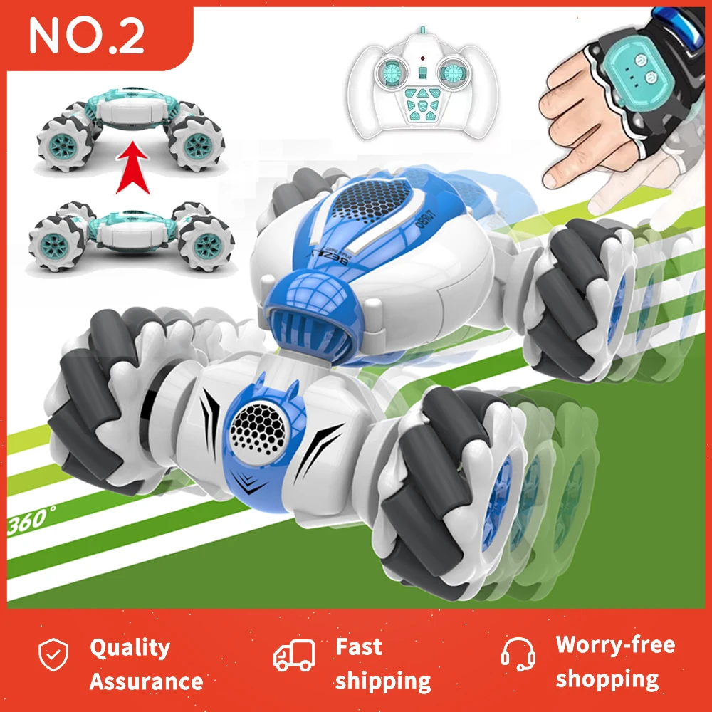 

S-012 RC Stunt Drift Car Remote Control Watch Gesture Sensor Electric Toy Cars 2.4GHz 4WD Rotation Gifts for Kids Boys Birthday