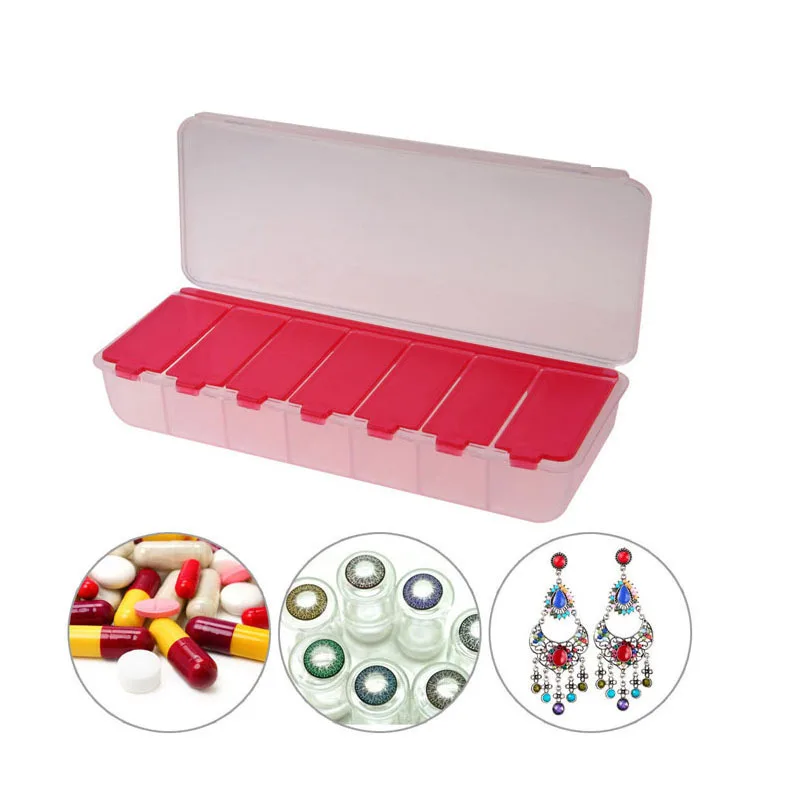 Portable Flip Seven-grid Plastic Pill Box Hardware Accessories Box Jewelry Tool Aufbewahrungsbox Fishing Tackle Box
Portable Flip Seven-grid Plastic Pill Box Hardware Accessories Box Jewelry Tool Aufbewahrungsbox Fishing Tackle Box