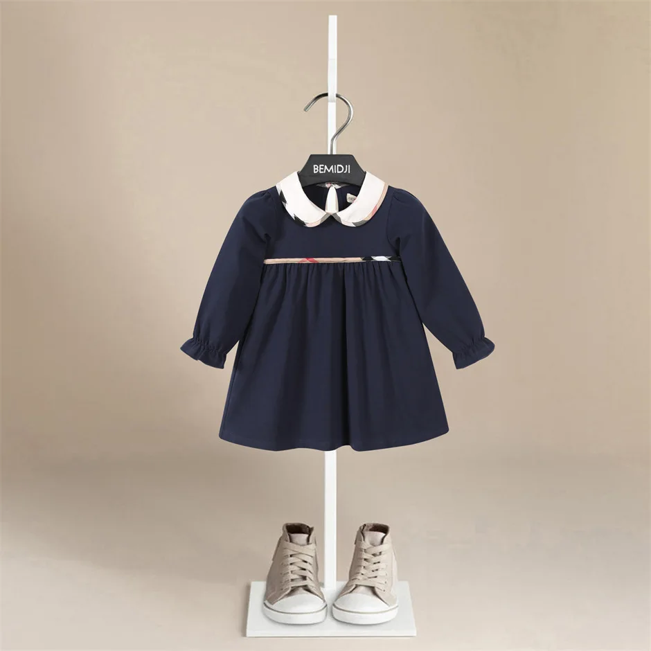 Girls Fall Dress Solid Color Round-Neck Ruffle Striped Long Sleeve Cotton Linen A-line Dress with Back Buttons for Kids 2-7Years
Girls Fall Dress Solid Color Round-Neck Ruffle Striped Long Sleeve Cotton Linen A-line Dress with Back Buttons for Kids 2-7Years