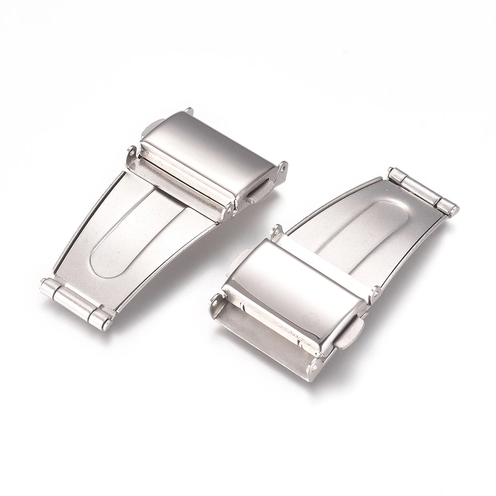 20pcs 201 Stainless Steel Watch Band Clasps Fold Over Clasps For Watch Diving Diver Buckles Jewelry Making 17/19/21.5/23.5mm
20pcs 201 Stainless Steel Watch Band Clasps Fold Over Clasps For Watch Diving Diver Buckles Jewelry Making 17/19/21.5/23.5mm